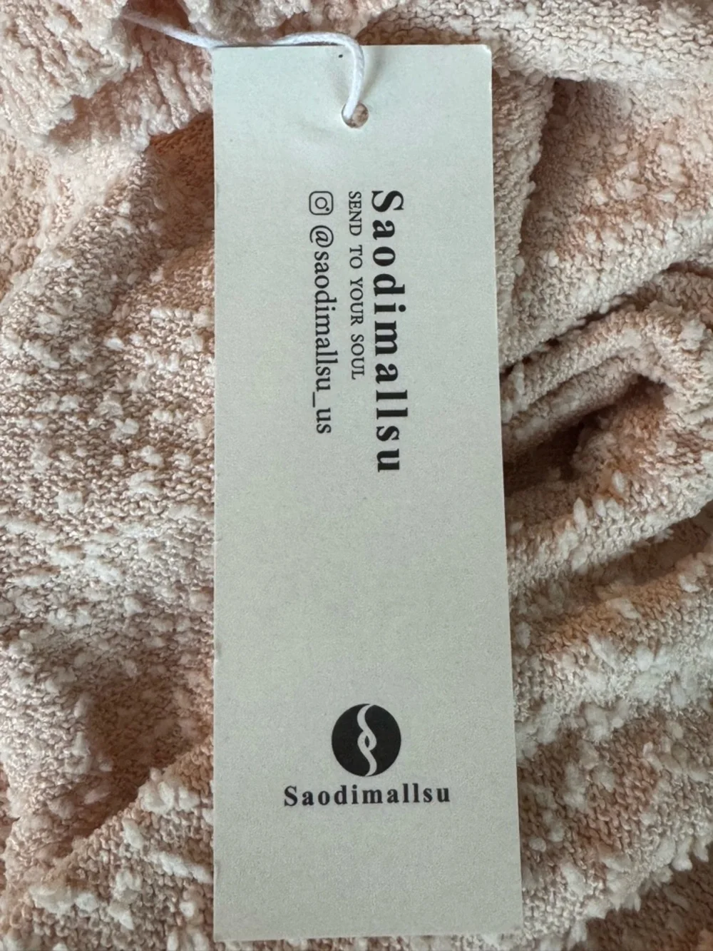 Saodimallsu Cream Textured Long Sleeve Dress - Women small - Picture 7 of 8